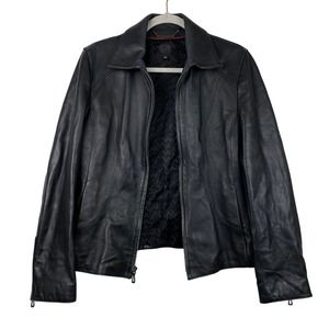 Vintage Wilson Leather Jacket Moto Style Studs Casual Womens Size Large